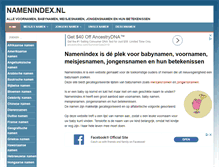 Tablet Screenshot of namenindex.nl